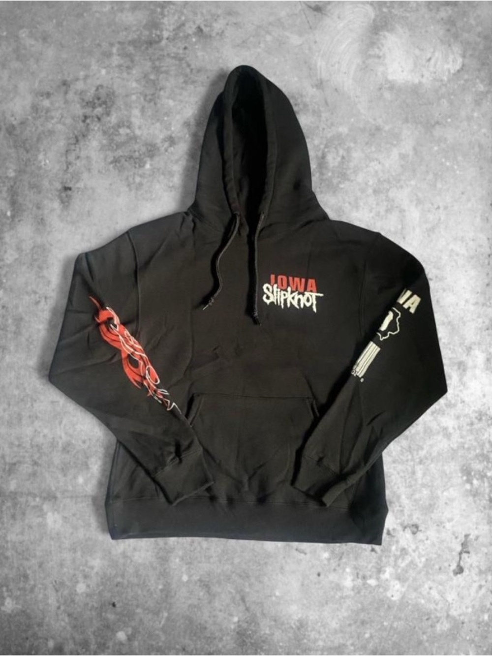 'Iowa' Black Graphic Hoodie
